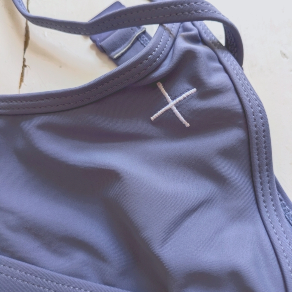 Boutine LA Pale Blue Bikini V Cut Top S Pale Blue - Picture 2 of 6